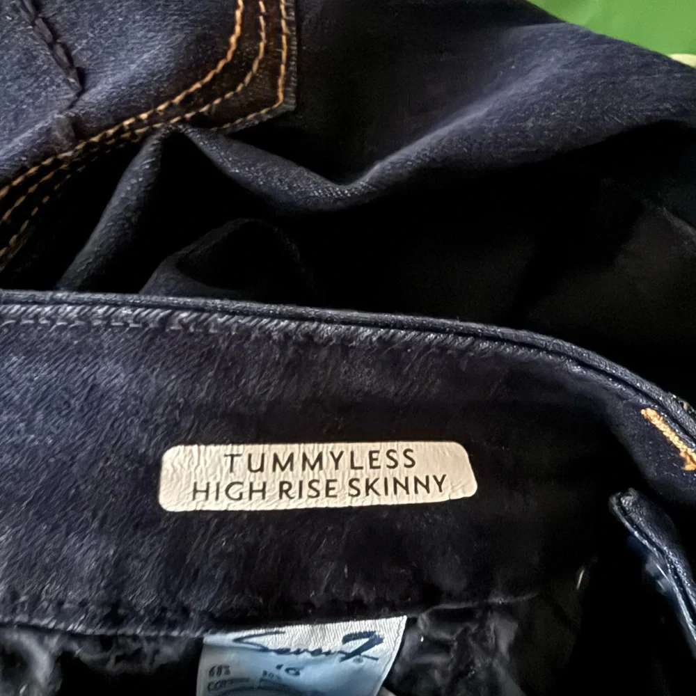 Seven 7 Dark Denim High Rise Skinny Stretch Jeans 16 Women’s - Picture 4 of 8